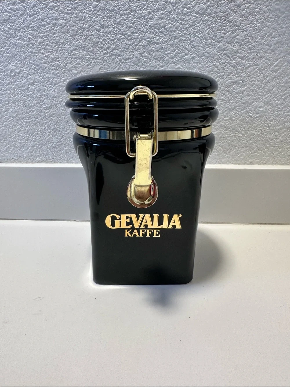 Gevalia Black & Gold Coffee Canister - Airtight Storage